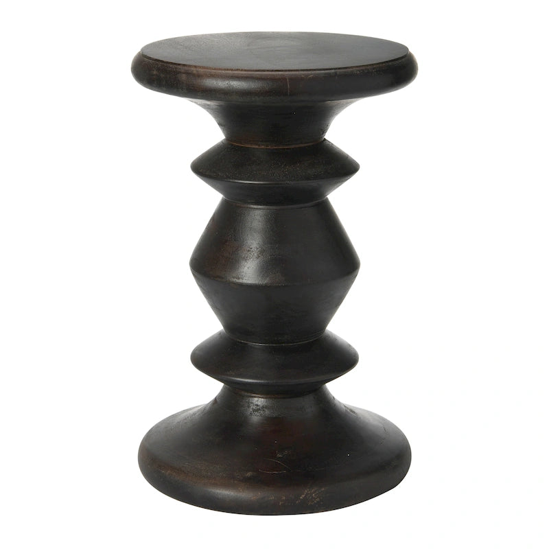 Mid Century Modern Solid Wood End Table or Stool - 12" Diameter x 18.5" H