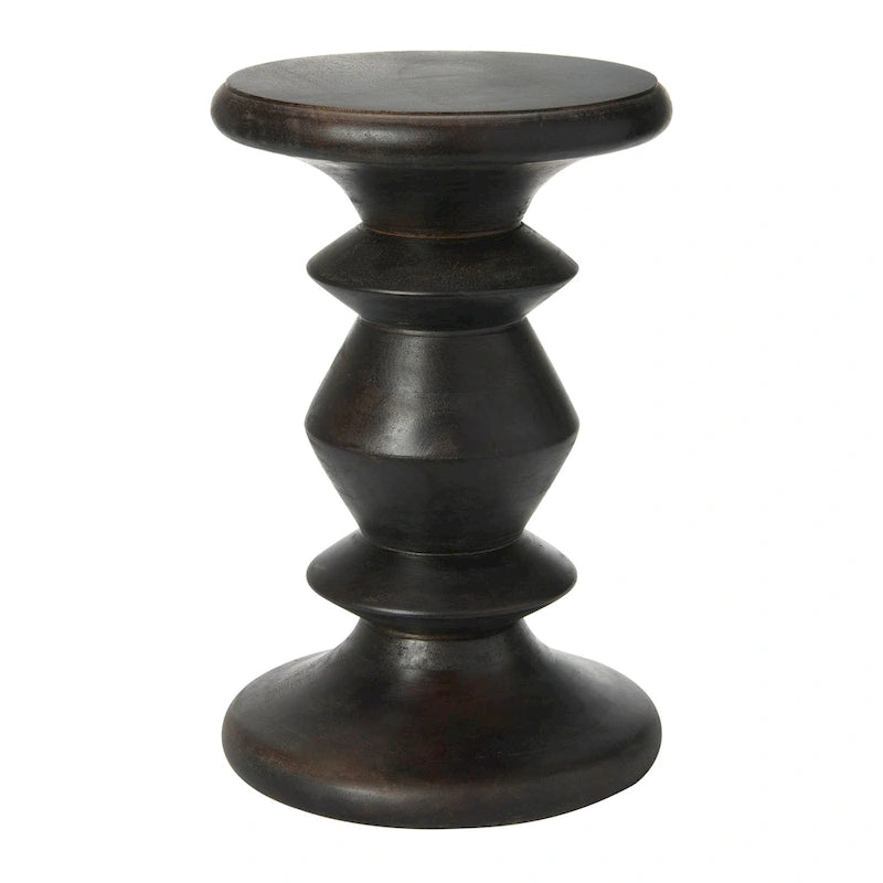Mid Century Modern Solid Wood End Table or Stool - 12" Diameter x 18.5" H