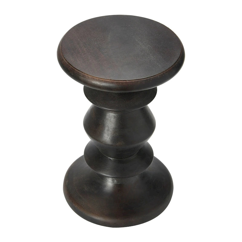 Mid Century Modern Solid Wood End Table or Stool - 12" Diameter x 18.5" H