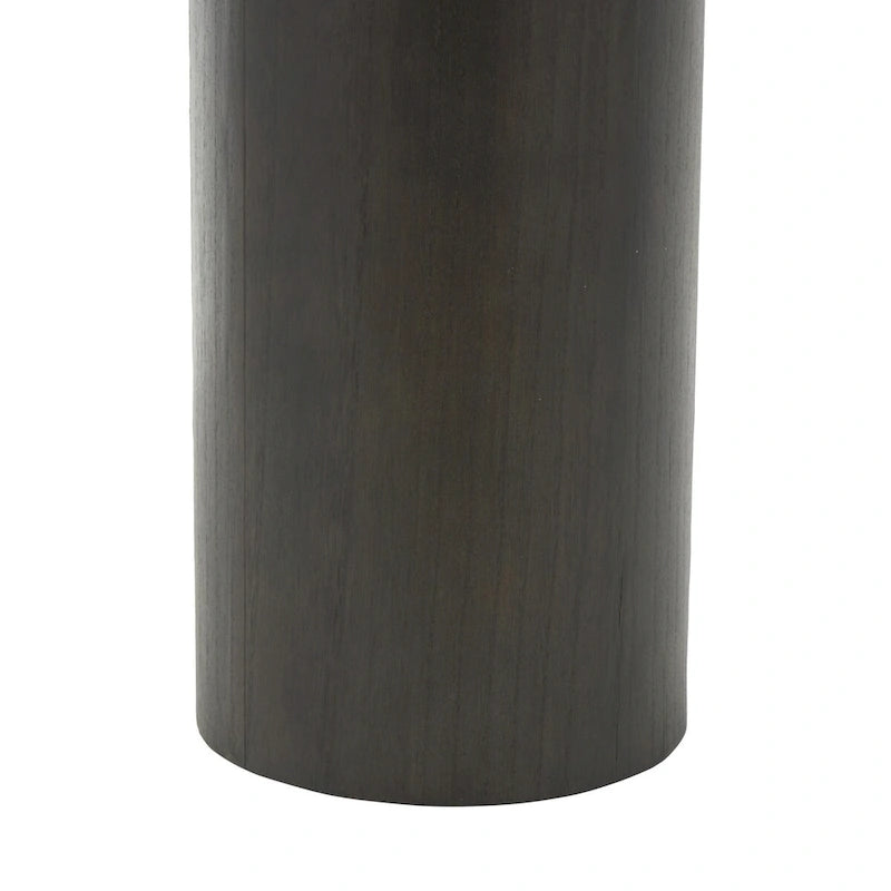 Wood Pedestal Side Accent Table with Rounded Square Top - Black or Brown